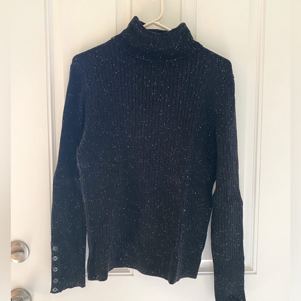 Talbot black flecked turtle neck